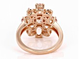 Pre-Owned Morganite With White Zircon 18k Rose Gold Over Sterling Silver 2.09ctw