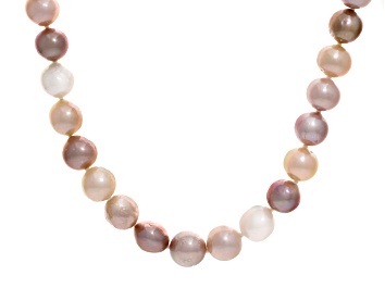 Picture of Pre-Owned Genusis™ Multi-Color Cultured Freshwater Pearl Rhodium Over Sterling Silver Necklace