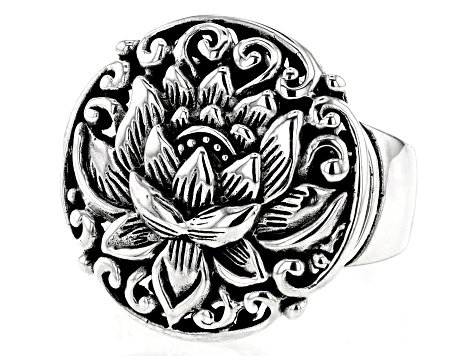 Pre-Owned Sterling Silver Lotus Flower Ring