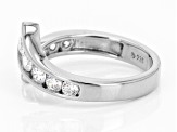 Pre-Owned White Cubic Zirconia Platinum Over Silver "Road Less Traveled" Ring 1.32ctw
