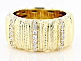 Pre-Owned Judith Ripka Cubic Zirconia 14k Gold Clad Haute Collection Ring