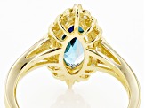 Pre-Owned London Blue Topaz 18k Yellow Gold Over Sterling Silver Ring 1.76ctw
