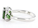 Pre-Owned Chrome Diopside Rhodium Over Sterling Silver Ring 1.55ctw
