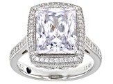 Pre-Owned White Cubic Zirconia Platineve Ring 7.61ctw