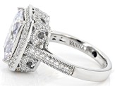 Pre-Owned White Cubic Zirconia Platineve Ring 7.61ctw