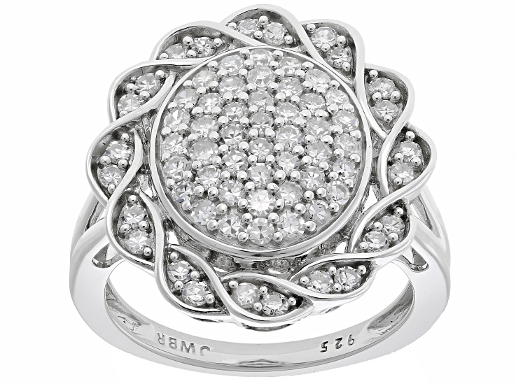 Pre-Owned White Lab-Grown Diamond G-H Rhodium Over Sterling Silver Ring 1.00ctw