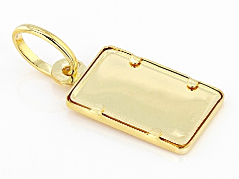 Pre-Owned 24k Yellow Gold 1g Ingot Pendant With 10k Yellow Gold
