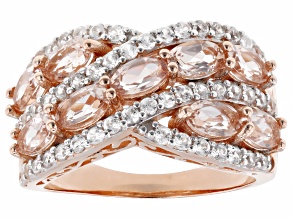 Pre-Owned Peach Morganite 14k Rose Gold Over Sterling Silver Ring 2.54ctw