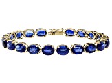 Pre-Owned Blue Kyanite 14k Gold Tennis Bracelet. 27.71ctw