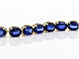 Pre-Owned Blue Kyanite 14k Gold Tennis Bracelet. 27.71ctw