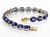 Pre-Owned Blue Kyanite 14k Gold Tennis Bracelet. 27.71ctw