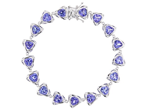 Pre-Owned Blue Tanzanite Rhodium Over 14k White Gold Bracelet
9.95ctw