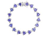 Pre-Owned Blue Tanzanite Rhodium Over 14k White Gold Bracelet
9.95ctw