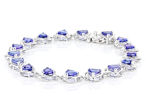 Pre-Owned Blue Tanzanite Rhodium Over 14k White Gold Bracelet
9.95ctw