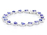 Pre-Owned Blue Tanzanite Rhodium Over 14k White Gold Bracelet
9.95ctw