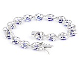 Pre-Owned Blue Tanzanite Rhodium Over 14k White Gold Bracelet
9.95ctw