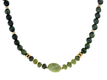 Picture of Pre-Owned Connemara Marble Gold Tone Paperclip Necklace