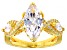 Pre-Owned White Cubic Zirconia 18K Yellow Gold Over Sterling Silver Ring 5.33ctw