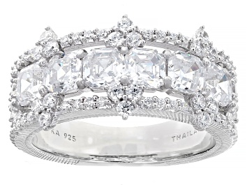 Picture of Pre-Owned Judith Ripka Cubic Zirconia Rhodium Over Sterling Silver Toujours Ring 4.22ctw