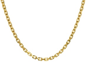 Pre-Owned 18k Yellow Gold Over Bronze 5.8mm Beveled Curb 18 Inch Chain