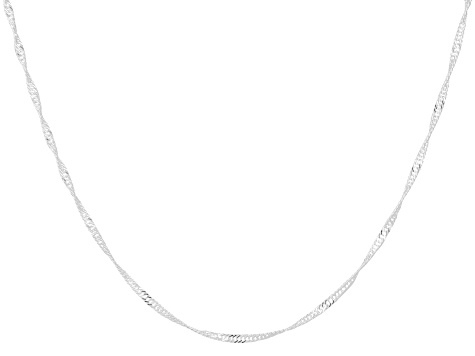 Pre-Owned Sterling Silver 2.3mm Singapore Chain Necklace