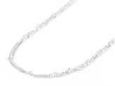 Pre-Owned Sterling Silver 2.3mm Singapore Chain Necklace