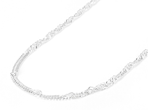 Pre-Owned Sterling Silver 2.3mm Singapore Chain Necklace