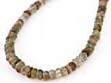 Pre-Owned Andalusite Rhodium Over Sterling Silver 18" Beaded Necklace
