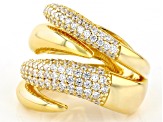 Pre-Owned White Cubic Zirconia 18k Yellow Gold Over Sterling Silver Ring 0.95ctw