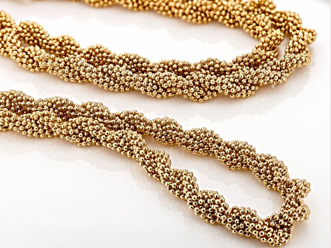 Pre-Owned Gold Tone Knotted Necklace