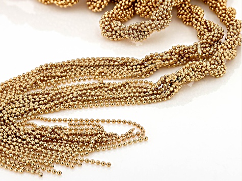 Pre-Owned Gold Tone Knotted Necklace