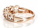 Pre-Owned Peach Morganite 10k Rose Gold Band Ring 1.42ctw