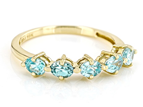Pre-Owned Blue Zircon 10k Yellow Gold Ring 1.02ctw