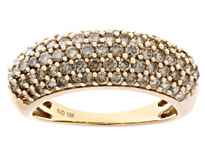 Pre-Owned Candlelight Diamonds™ 10k Yellow Gold Wide Band Ring 1.40ctw