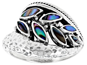 Pre-Owned Abalone Shell Sterling Silver Ring