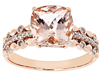 Picture of Pre-Owned Peach Morganite 10k Rose Gold Ring 2.67ctw
