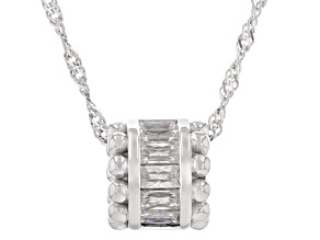 Pre-Owned Moissanite Platineve Circle Pendant .54ctw DEW.