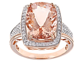Picture of Pre-Owned Peach Morganite 14k Rose Gold Ring 5.78ctw
