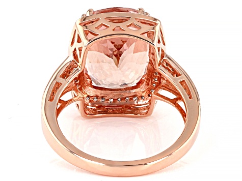 Pre-Owned Peach Morganite 14k Rose Gold Ring 5.78ctw