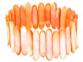 Pre-Owned Orange Mother-Of-Pearl Stretch Bracelet
