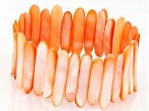 Pre-Owned Orange Mother-Of-Pearl Stretch Bracelet