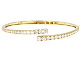 Pre-Owned Moissanite 14k Yellow Gold Over Silver Bypass Bracelet 3.44ctw DEW