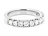 Pre-Owned White Lab-Grown Diamond Rhodium Over Sterling Silver Band Ring 1.00ctw