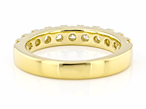 Pre-Owned White Lab-Grown Diamond 14k Yellow Gold Over Sterling Silver Band Ring 1.00ctw