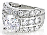 Pre-Owned Moissanite Platineve Ring 6.36ctw DEW