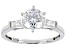 Pre-Owned Moissanite Rhodium Over 10k White Gold Engagement Ring 1.38ctw DEW