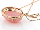 Pre-Owned Pink Peruvian Opal 14k Rose Gold Necklace .40ctw