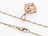 Pre-Owned Peach Morganite 14k Rose Gold Pendant With Chain 2.10ctw
