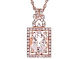 Pre-Owned Peach Morganite 14k Rose Gold Pendant with Chain 1.62ctw