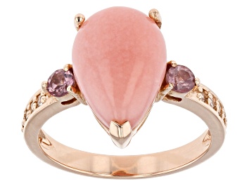 Picture of Pre-Owned Pink Peruvian Opal 10k Rose Gold Ring